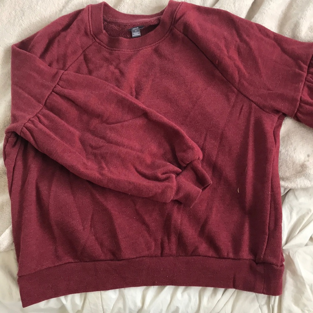 Aerie Sweatshirt with ruched sleeve detail
